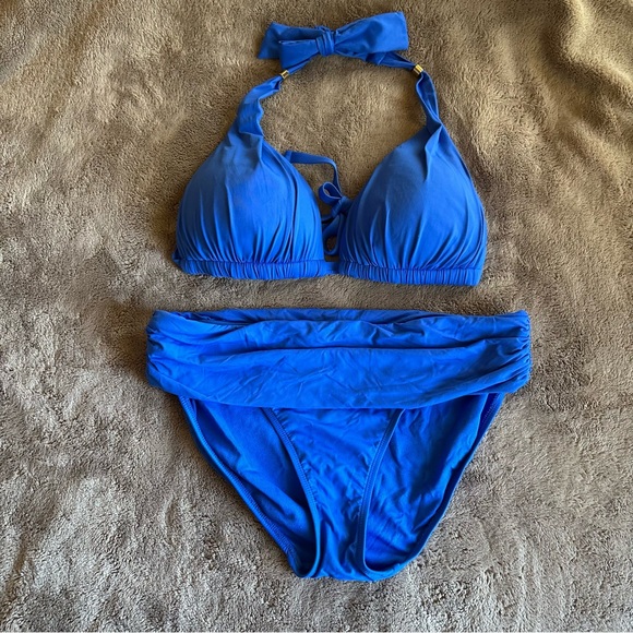 Ralph Lauren Other - Lauren Ralph Lauren Blue Halter Bikini Set – Size 12